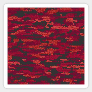 Camo Pattern - Crimson black Sticker